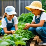 Home 20 지속가능성 교육의 필요성에 대한 연구 - **Prompt:** A vibrant and bustling school garden scene under a bright, clear sky. A diverse group of...